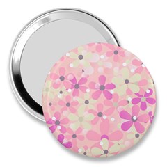 Background Floral Non Seamless 3  Handbag Mirrors by Pakrebo