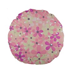 Background Floral Non Seamless Standard 15  Premium Flano Round Cushions by Pakrebo