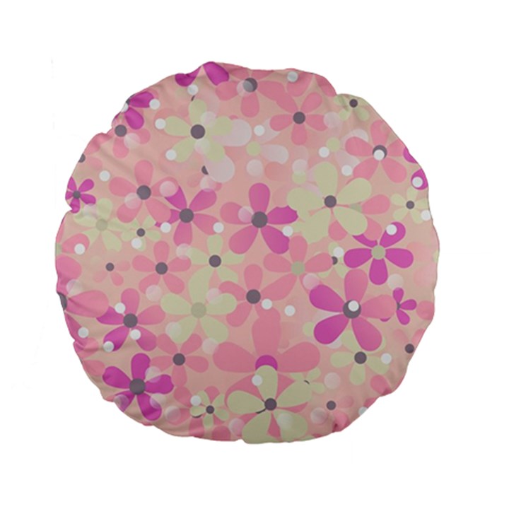 Background Floral Non Seamless Standard 15  Premium Flano Round Cushions