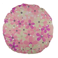 Background Floral Non Seamless Large 18  Premium Flano Round Cushions