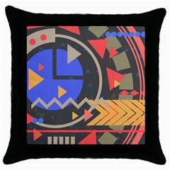 Background Abstract Colors Shapes Throw Pillow Case (black) by Pakrebo