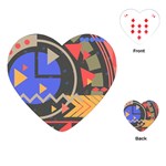 Background Abstract Colors Shapes Playing Cards Single Design (Heart) Front