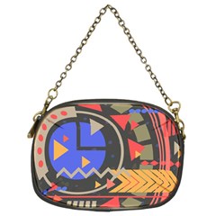 Background Abstract Colors Shapes Chain Purse (two Sides) by Pakrebo