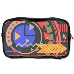 Background Abstract Colors Shapes Toiletries Bag (one Side) by Pakrebo