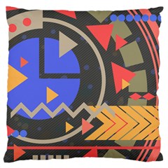 Background Abstract Colors Shapes Large Flano Cushion Case (two Sides)