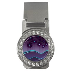 Scenery Sea Full Moon Stylized Money Clips (cz)  by Pakrebo