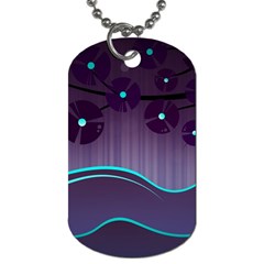 Scenery Sea Full Moon Stylized Dog Tag (one Side) by Pakrebo