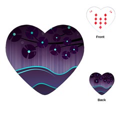 Scenery Sea Full Moon Stylized Playing Cards Single Design (heart) by Pakrebo