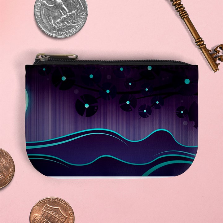 Scenery Sea Full Moon Stylized Mini Coin Purse