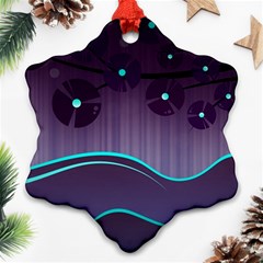 Scenery Sea Full Moon Stylized Ornament (snowflake) by Pakrebo