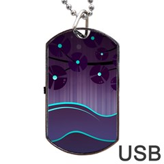 Scenery Sea Full Moon Stylized Dog Tag Usb Flash (two Sides) by Pakrebo