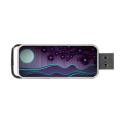 Scenery Sea Full Moon Stylized Portable Usb Flash (one Side) by Pakrebo