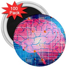 Evolution Artificial Intelligence 3  Magnets (100 Pack) by Pakrebo