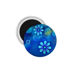 Bokeh Floral Blue Design 1 75  Magnets by Pakrebo