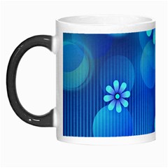 Bokeh Floral Blue Design Morph Mugs