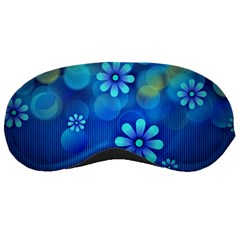 Bokeh Floral Blue Design Sleeping Mask by Pakrebo