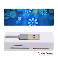 Bokeh Floral Blue Design Memory Card Reader (stick) by Pakrebo