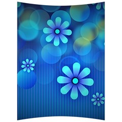 Bokeh Floral Blue Design Back Support Cushion by Pakrebo