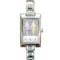 Winter Season Simple Pastels Grey Rectangle Italian Charm Watch by Pakrebo