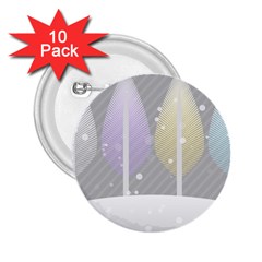 Winter Season Simple Pastels Grey 2 25  Buttons (10 Pack)  by Pakrebo