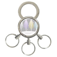 Winter Season Simple Pastels Grey 3-ring Key Chain by Pakrebo