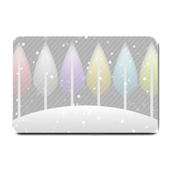 Winter Season Simple Pastels Grey Small Doormat  by Pakrebo