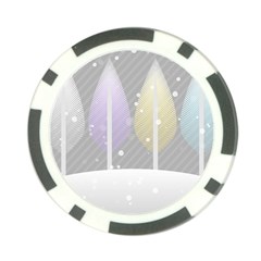 Winter Season Simple Pastels Grey Poker Chip Card Guard by Pakrebo