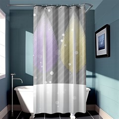 Winter Season Simple Pastels Grey Shower Curtain 36  X 72  (stall)  by Pakrebo