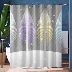 Winter Season Simple Pastels Grey Shower Curtain 60  X 72  (medium)  by Pakrebo