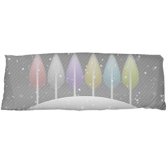 Winter Season Simple Pastels Grey Body Pillow Case (dakimakura) by Pakrebo