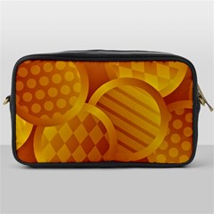 Background Abstract Shapes Circle Toiletries Bag (one Side) by Pakrebo