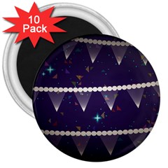 Background Buntings Stylized 3  Magnets (10 pack) 