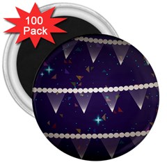 Background Buntings Stylized 3  Magnets (100 pack)