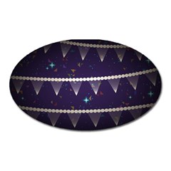 Background Buntings Stylized Oval Magnet