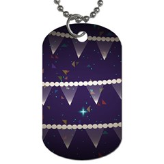 Background Buntings Stylized Dog Tag (one Side) by Pakrebo