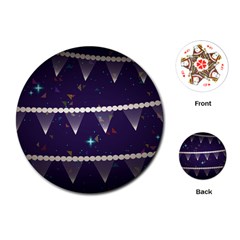 Background Buntings Stylized Playing Cards Single Design (Round)