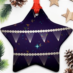 Background Buntings Stylized Star Ornament (Two Sides)