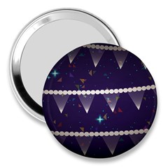 Background Buntings Stylized 3  Handbag Mirrors