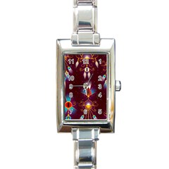 Background Pattern Non Seamless Rectangle Italian Charm Watch by Pakrebo