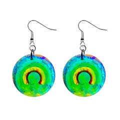 Abstract Color Design Background Mini Button Earrings by Pakrebo