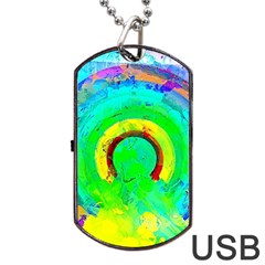 Abstract Color Design Background Dog Tag Usb Flash (two Sides) by Pakrebo