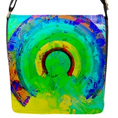 Abstract Color Design Background Flap Closure Messenger Bag (s) by Pakrebo