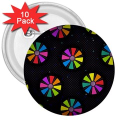 Background Non Seamless Pattern 3  Buttons (10 Pack)  by Pakrebo