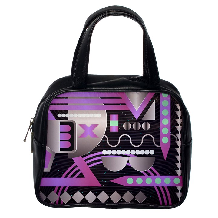 Background Abstract Geometric Classic Handbag (One Side)