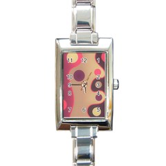 Background Wavy Pinks Bright Rectangle Italian Charm Watch by Pakrebo