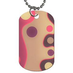 Background Wavy Pinks Bright Dog Tag (two Sides) by Pakrebo