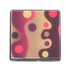 Background Wavy Pinks Bright Memory Card Reader (square 5 Slot) by Pakrebo