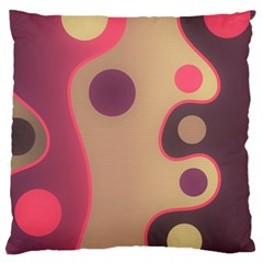 Background Wavy Pinks Bright Large Cushion Case (two Sides) by Pakrebo