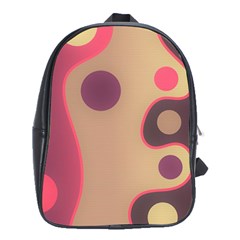 Background Wavy Pinks Bright School Bag (xl) by Pakrebo