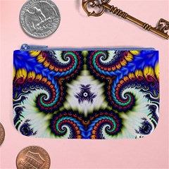 Abstract Texture Fractal Figure Large Coin Purse by Pakrebo